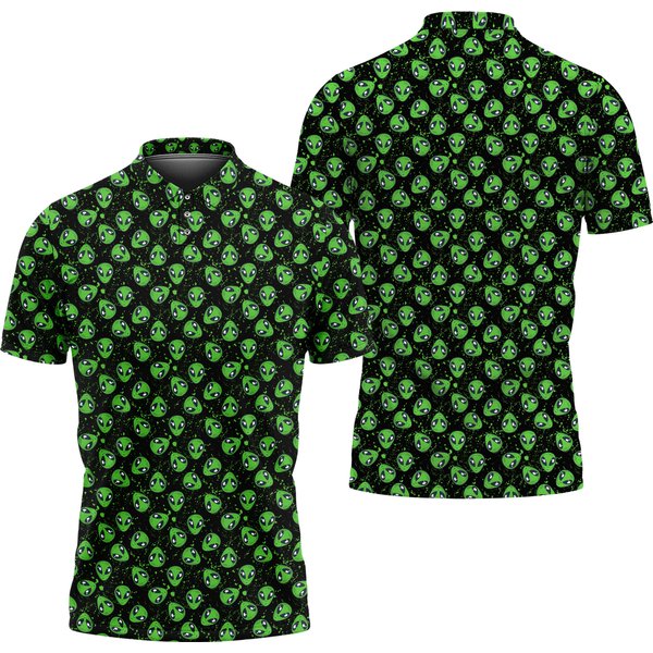 Gopory Alien Golf Shirts For Men Alien Shirt-image