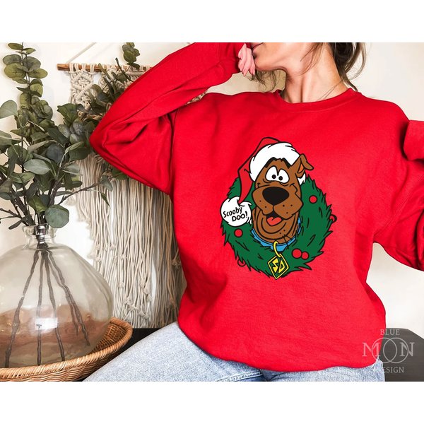 Christmas Scooby Doo Sweatshirt, Xmas Scooby Doo Sweatshirt-image