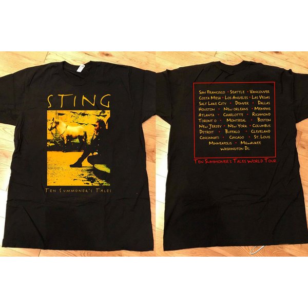 1993 Sting Ten Summoner's Tales World Tour Concert T-Shirt, Sting Tour 1993 T-Shirt-image