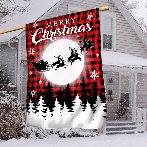 Merry Christmas Welcome Winter House Flag-image