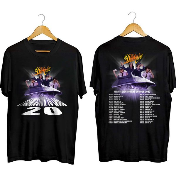 The Darkness Permission To Land 20Th Shirt, The Darkness Band Shirt, Gift For Fans Tee, Music Tour 2023 Shirt-image