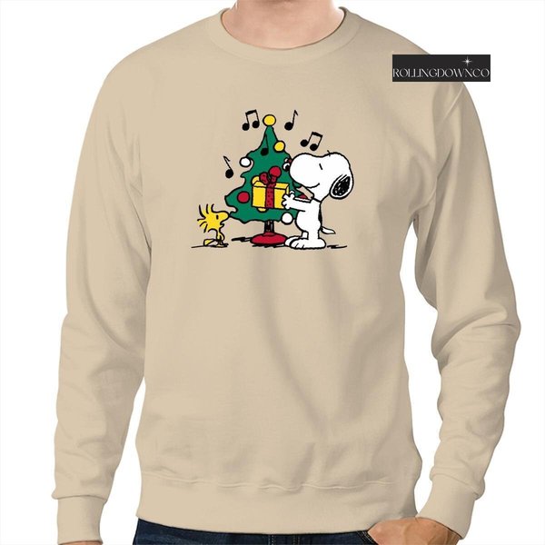 Snoopy And Woodstock Christmas Tree Sweatshirt-image