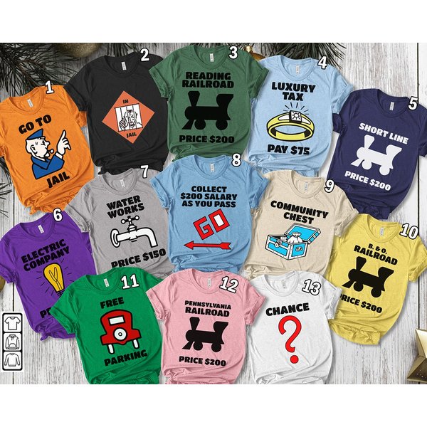 Monopoly Game Halloween Christmas Shirt, Monopoly Game Cards Cosplay Shirt-image