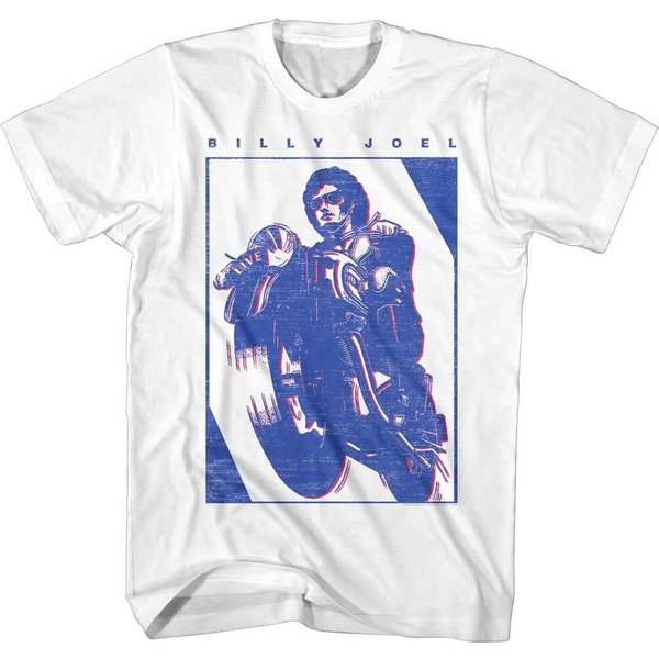 Billy Joel Motorcycle Album Cover Art Men's T Shirt-image