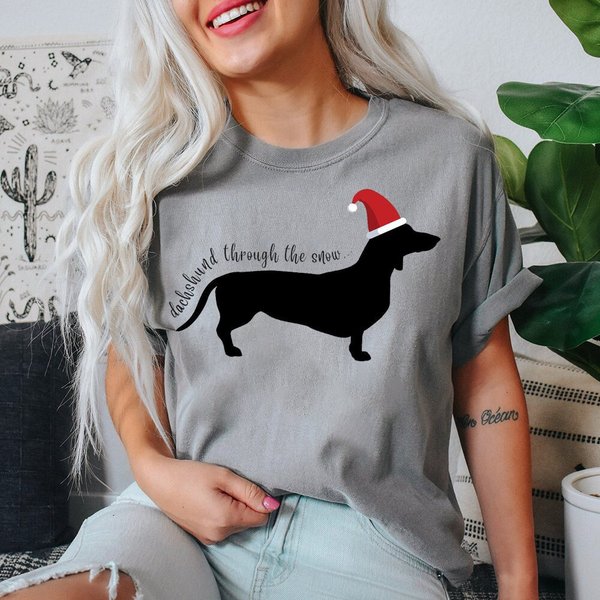 Dachshund Through Dachshund Christmas Shirt, Christmas Dog Shirt-image