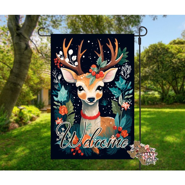 Christmas Deer Garden Flag, Christmas Garden Flag-image