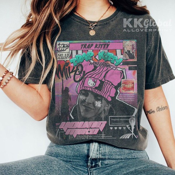 Young Miko Shirt, Trap Kitty Shirt,Young Miko Vintage 90S Y2K Tee-image