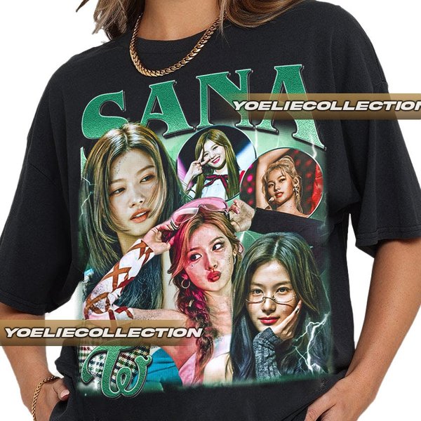 Limited Sana Twice Vintage T-Shirt, Twice T-Shirt,-image