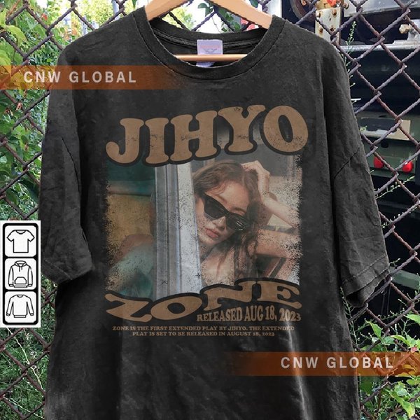 Jihyo Kpop Shirt, Zone Album Tee, Twice Jihyo Zone Album Vintage-image
