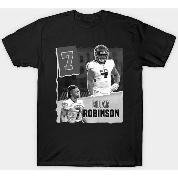 Bijan Robinson Football Poster Style 2 - Bijan Robinson - T-shirt