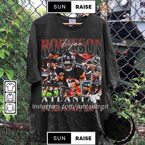 Bijan Robinson Vintage 90S Graphic Style T-Shirt, Bijan Robinson Shirt-image