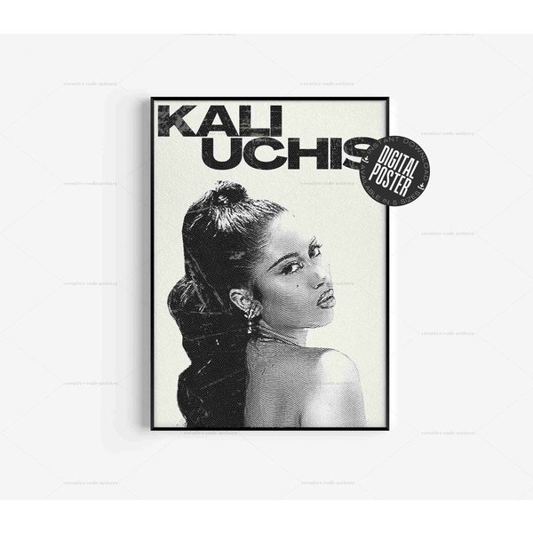 Kali Uchis Portrait - Kali Uchis Portrait Poster - Digital Album Art Poster-image