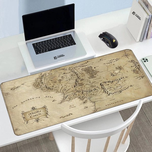The Lord Of The Rings Large Gamer Gaming Mouse Pad - The Lord Of The Rings Map