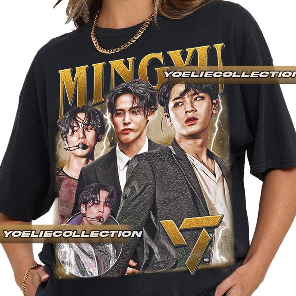 Limited Mingyu Vintage T-Shirt, Seventeen T-Shirt-image