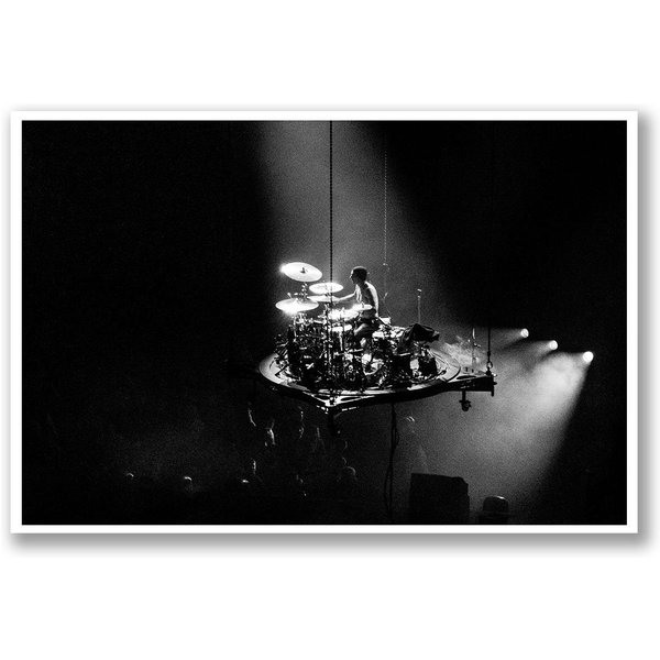 Travis Barker Live B182 Rock Band Concert Premium Matte Vertical Poster-image