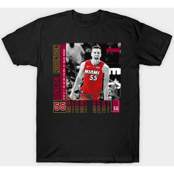 Duncan Robinson Basketball Edit Poster Heat - Duncan Robinson - T-Shirt-image