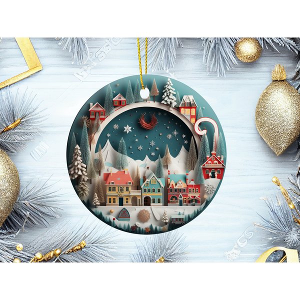 Scandinavian Christmas Ornament - Vintage Nordic Art