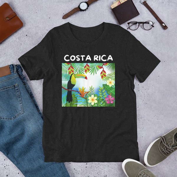 Costa Rica Toucan Bird In Jungle Unisex T-Shirt-image