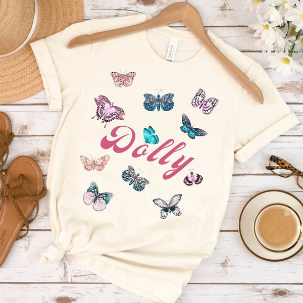 Dolly Butterfly Shirt - Country Music Theme-image