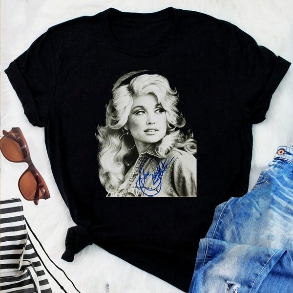 Country Music Dolly Parton Signature T-Shirt Tee Men All Size-image