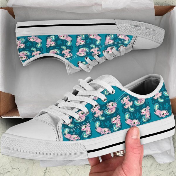 Magical Pattern Of Axolotl Women's Low Top Sneaker-image