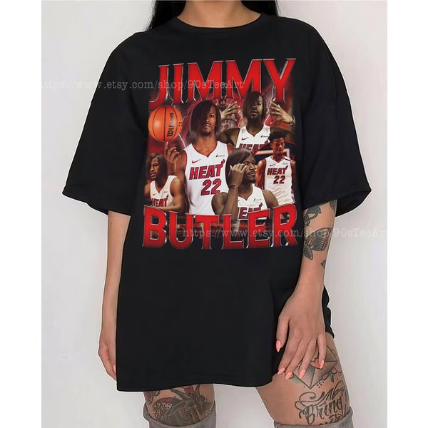 Jimmy Butler Emo Long Hair Meme T-Shirt, Jimmy Butler Shirt-image