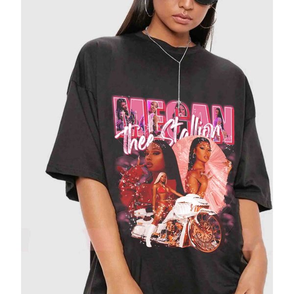 Vintage Megan Thee Stallion Shirt, Rapper Megan Thee Stallion Bootleg Shirt-image
