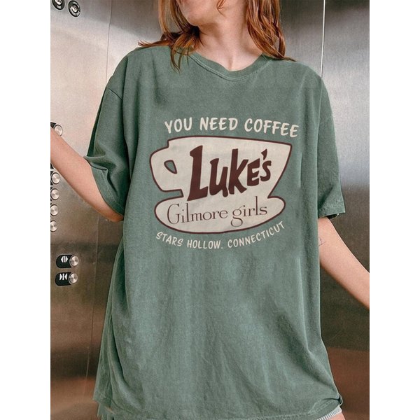 Gilmore Girls Luke's You Need Coffee Stars Shirt-image
