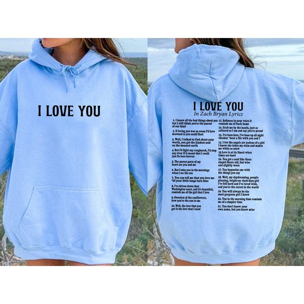 I Love You In Lyrics Hoodie, Coastal Cowgirl Sweatshirt, American Heartbreak Album, Love You Hoodie-image