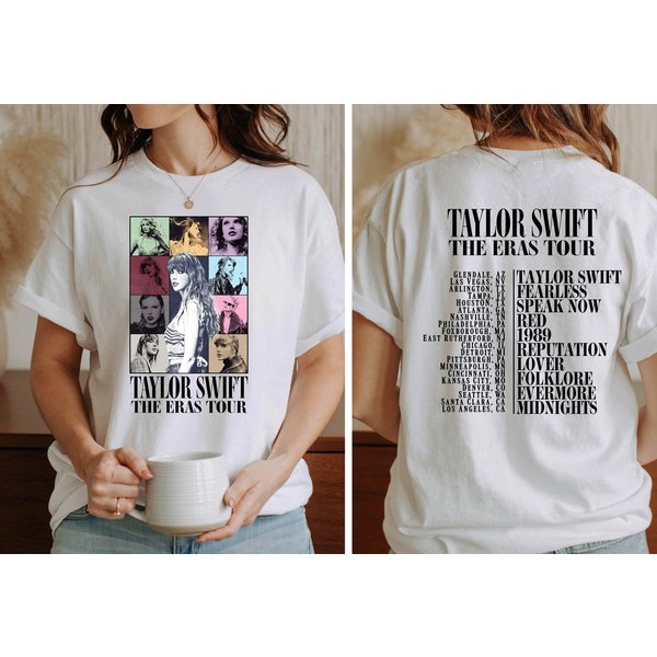 Double Sided Eras Shirt, Custom Text Shirt , Personalized Text Shirt, Concert-image