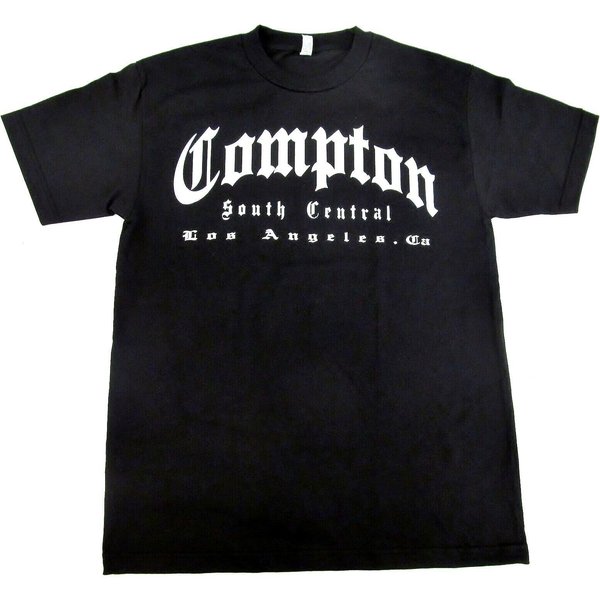 Compton T-Shirt Nwa 213 South Central Los Angeles Ca Tee Adult Men's Black New-image