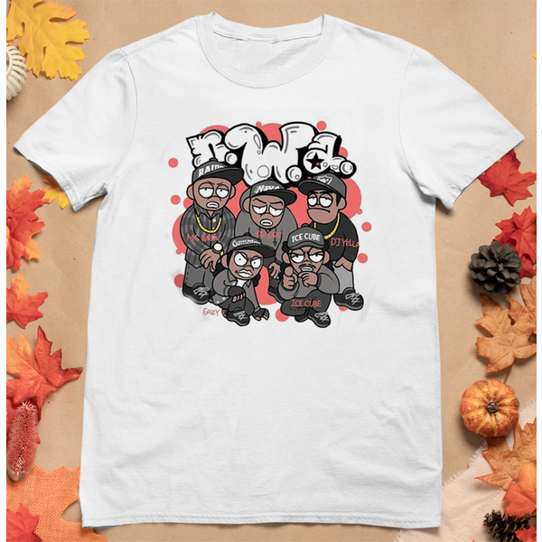 Vintage Nwa Eazy-E Caricature Men T-Shirt White Cotton Unisex All Sizes-image