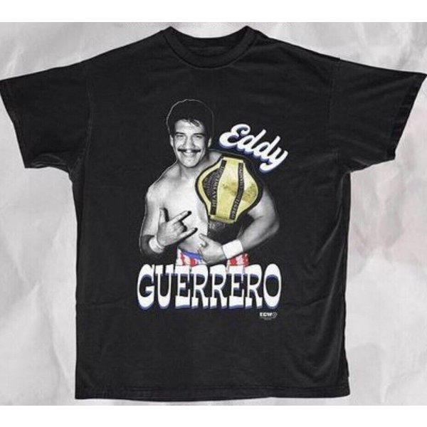 Eddie Guerrero Shirt Funny Birthday Black Cotton Tee Vintage Gift Men Women-image