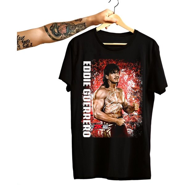 Rare Eddie Guerrero Shirt Short Sleeve Black All Size Shirt-image