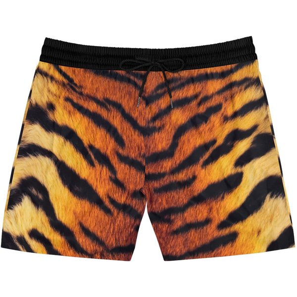 Tiger Fur Print Animal Print Men's Shorts-image