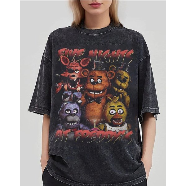 Limited Five Nights At Freddy's Vintage T-Shirt, Fnaf T-Shirt-image