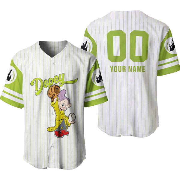 Dopey Dwarf Customized Name Number Baseball Jersey-image