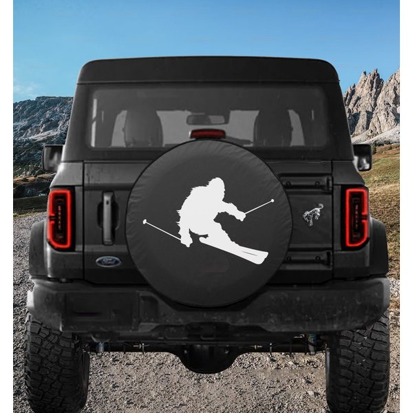 Spare Tire Cover Sasquatch Skiing-image
