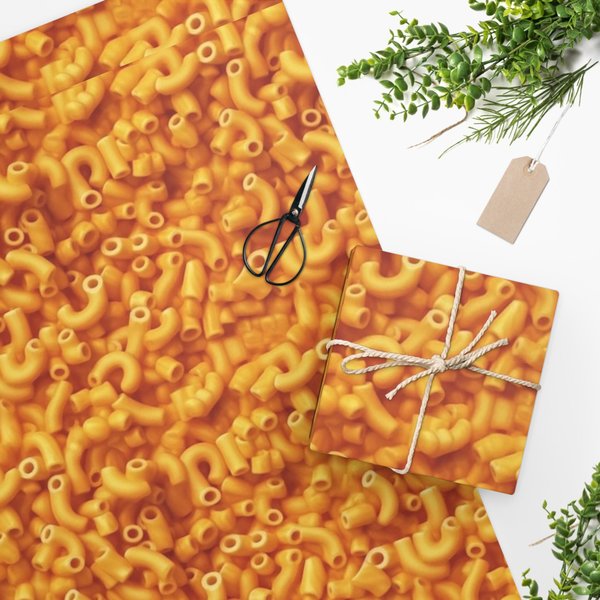 Mac And Cheese Funny Wrapping Paper-image