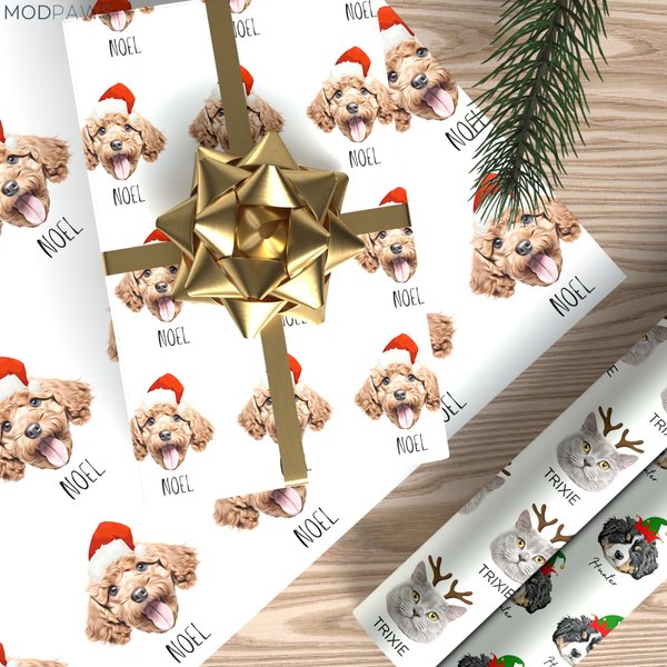 Personalized Dog Christmas Wrapping Paper-image
