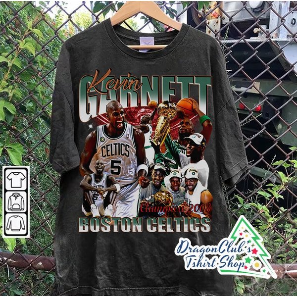 Vintage 90S Graphic Style Kevin Garnett T-Shirt Basketball T-Shirt-image
