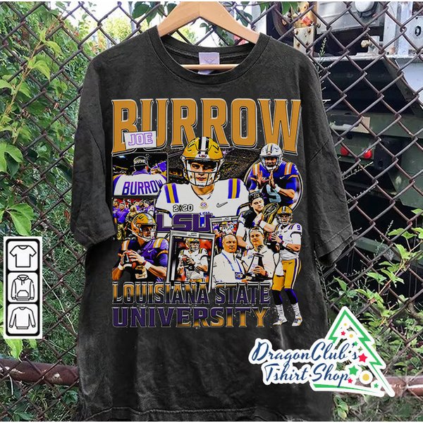 Vintage 90S Graphic Style Joe Burrow T-Shirt Football T-Shirt-image