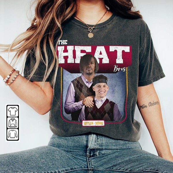 Jimmy Butler Tyler Herro Miami Basketball Shirt, The Heat Bros Funny Christmas Gift Day-image