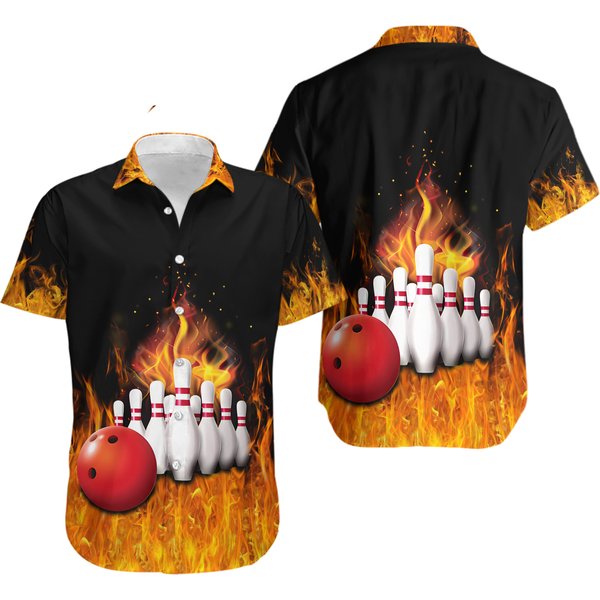Bowling Flame Hawaiian Shirt-image