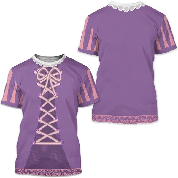 Princess Purple Dress Costume 3D Shirt-image