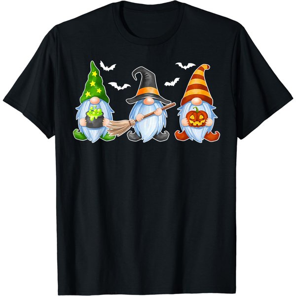 Gnomes Cute Autumn Pumpkin Fall Funny Holiday T-Shirt-image