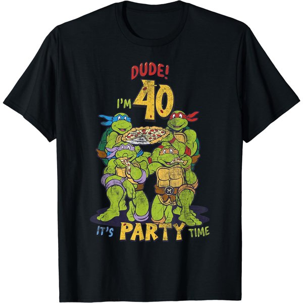 Teenage Mutant Ninja Turtles 40Th Birthday Pizza Party T-Shirt-image