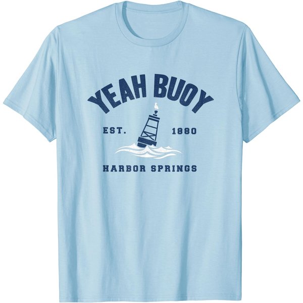 Harbor Springs Michigan Sailing Funny Yeah Buoy T-Shirt-image