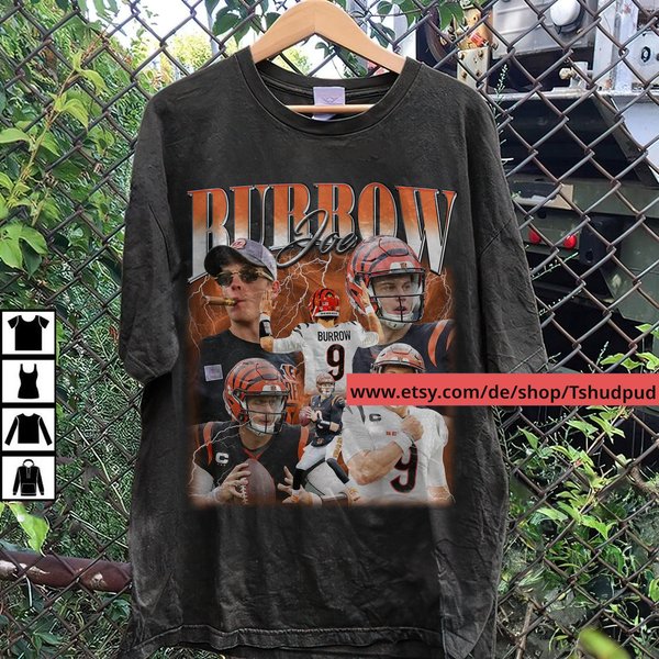 Vintage Joe Burrow Shirt, Football Shirt, Joe Burrow Tshirt-image