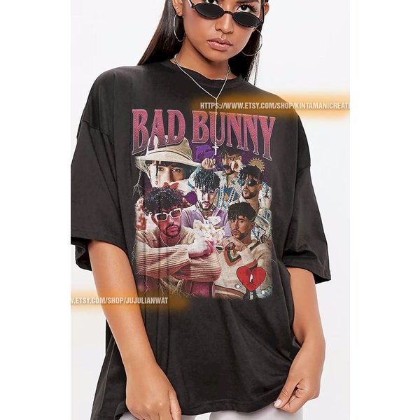 Bad Bunny Vintage Unisex Shirt, Vintage Bad Bunny T Shirt-image